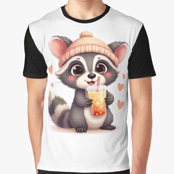 bubble tea raccoon by jkrphoto T-Shirts, Hoodie, Sweatshirt | BlankRebels.com (Image 1)