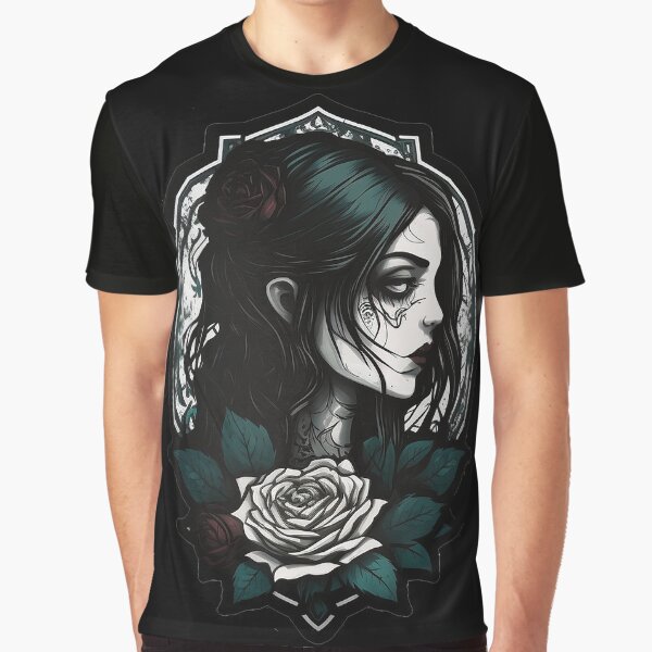 Gothic Rose Dark and Edgy Designs for Gothic Enthusiasts Woman in the Window by Bits-X-Pieces T-Shirts, Hoodie,... (Image 1)