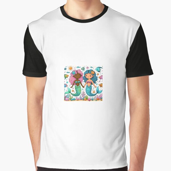 Two mermaids best friends forever by mermaidstribe T-Shirts, Hoodie, Sweatshirt | BlankRebels.com (Image 1)