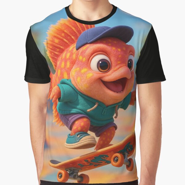 Skater Neptune Grouper by Sillytoe T-Shirts, Hoodie, Sweatshirt | BlankRebels.com (Image 1)