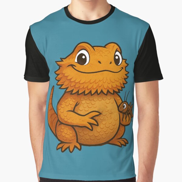 Cute Bearded Dragon Art – Chunky Pet Lizard Design - Teal by Strange Comforts T-Shirts, Hoodie, Sweatshirt (Image 1)