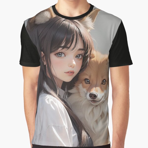 Manga woman with fox and fox ears by TheArtistOf2022
