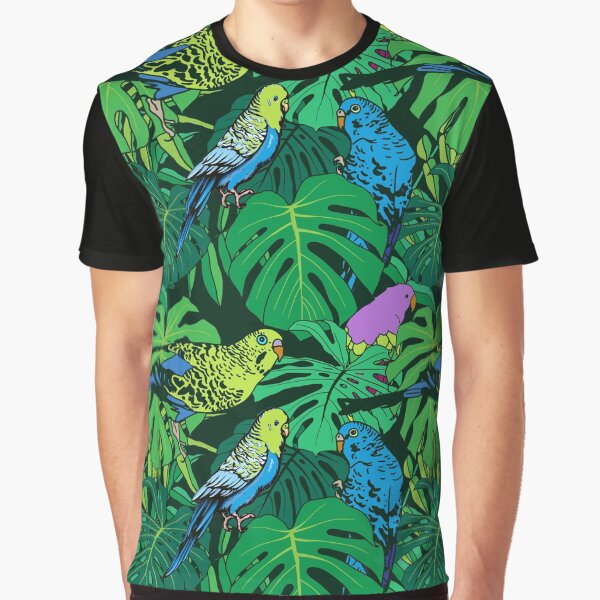 Budgie bird pattern by virilamissa T-Shirts, Hoodie, Sweatshirt | BlankRebels.com (Image 1)