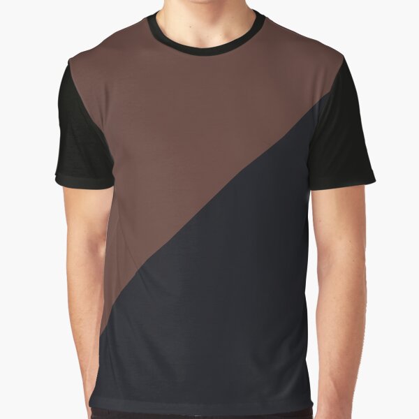 minimalist color block diagonal brown and black dark academia by neopop T-Shirts, Hoodie, Sweatshirt (Image 1)