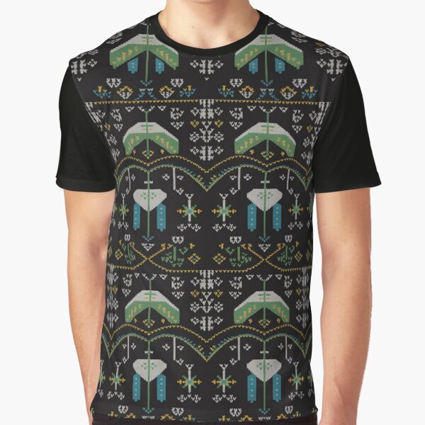 Retro Gamers, Gaming Folkart Pixel Pattern by Heritage Hive Studio T-Shirts, Hoodie, Sweatshirt | BlankRebels.com (Image 1)