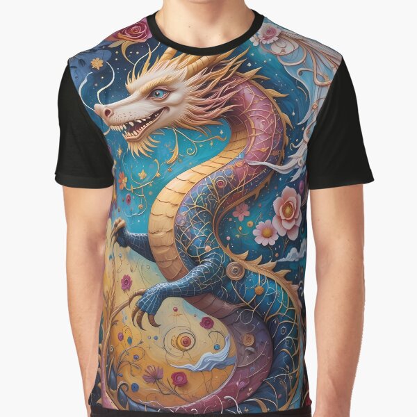 Cosmic Dragon – Mystical Artwork by PawPrintStyles T-Shirts, Hoodie, Sweatshirt | BlankRebels.com (Image 1)
