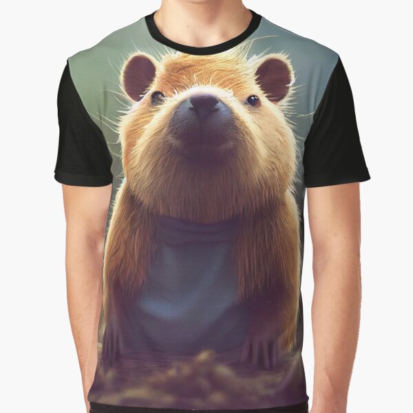 Cute Capybara, Smiley Capybara Animal by Pet Shelter T-Shirts, Hoodie, Sweatshirt | BlankRebels.com (Image 1)