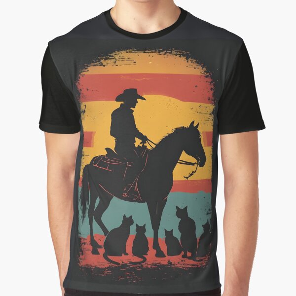 Retro Western Cat by owi-art T-Shirts, Hoodie, Sweatshirt | BlankRebels.com (Image 1)