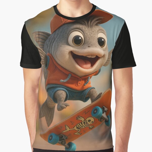 Skater Mullet Fish by Sillytoe T-Shirts, Hoodie, Sweatshirt | BlankRebels.com (Image 1)