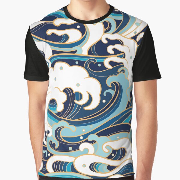 pattern of ocean waves by zaher97 T-Shirts, Hoodie, Sweatshirt | BlankRebels.com (Image 1)