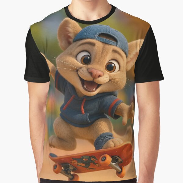 Skater Mountain Lion by Sillytoe T-Shirts, Hoodie, Sweatshirt | BlankRebels.com (Image 1)