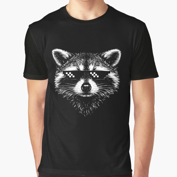 Raccoon Wearing Sunglasses by DemureArtsy T-Shirts, Hoodie, Sweatshirt | BlankRebels.com (Image 1)