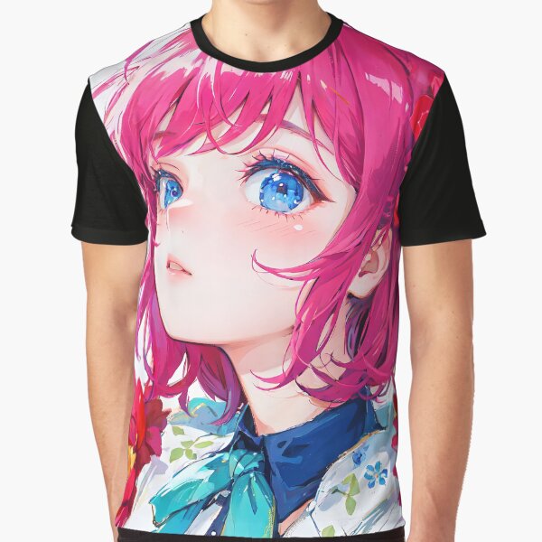 Manga countryside girl with flowers by TheArtistOf2022 T-Shirts, Hoodie, Sweatshirt | BlankRebels.com (Image 1)
