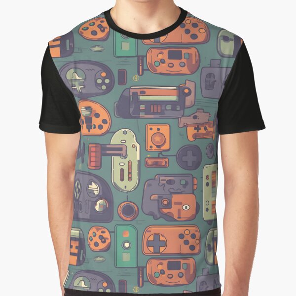 Retro Anime Gaming Pattern by Studio Bankai T-Shirts, Hoodie, Sweatshirt | BlankRebels.com (Image 1)