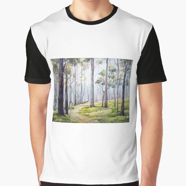 Forest-Watercolor on Paper Painting by SamirArt T-Shirts, Hoodie, Sweatshirt | BlankRebels.com (Image 1)