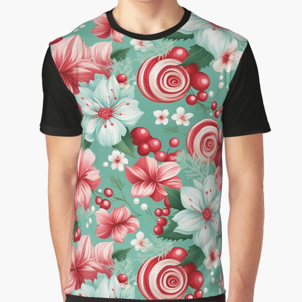 Vintage Holiday Floral with Peppermints by Driftwood Spirits T-Shirts, Hoodie, Sweatshirt | BlankRebels.com (Image 1)