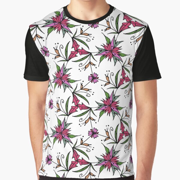 Floral pattern on white background by Woraya T-Shirts, Hoodie, Sweatshirt | BlankRebels.com (Image 1)