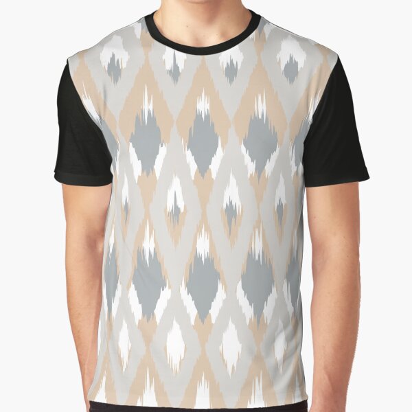 Boho, Ikat Pattern, Blush, Gray, Charcoal by meggydesigns T-Shirts, Hoodie, Sweatshirt | BlankRebels.com (Image 1)
