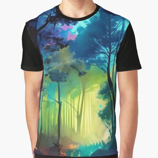 Fantasy Forest Nightscape by GrimSun T-Shirts, Hoodie, Sweatshirt | BlankRebels.com (Image 1)