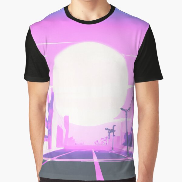 Easy Breezy Vaporwave Street City Sunset - AI Generated Art by Vault256 T-Shirts, Hoodie, Sweatshirt (Image 1)