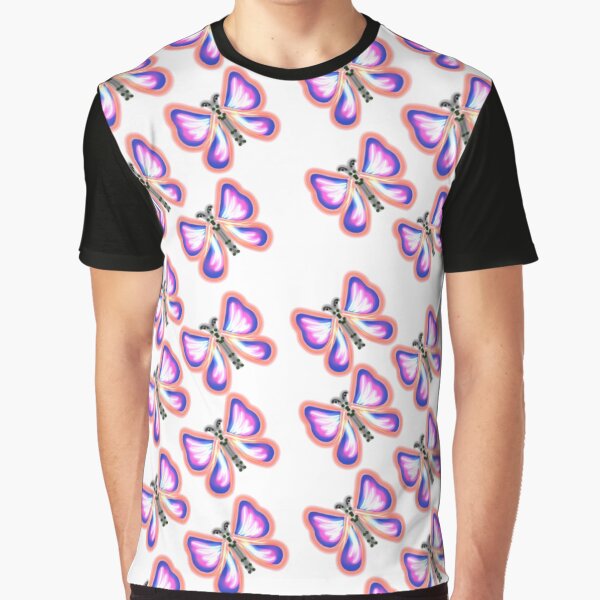 Luminous Butterfly Flutter Pattern: Radiant Neon  Wings by HopeAndHustle T-Shirts, Hoodie, Sweatshirt (Image 1)