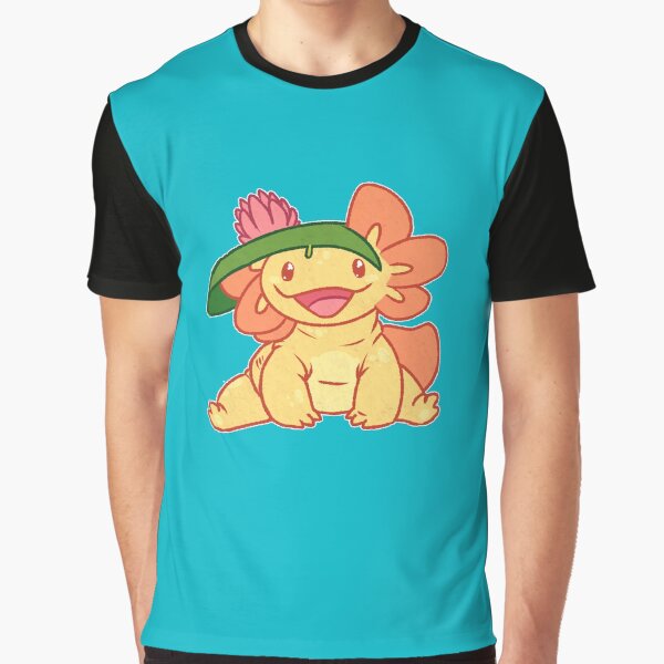 Golden Albino Axolotl (Lilypad) by XTrashNoodlex T-Shirts, Hoodie, Sweatshirt | BlankRebels.com (Image 1)
