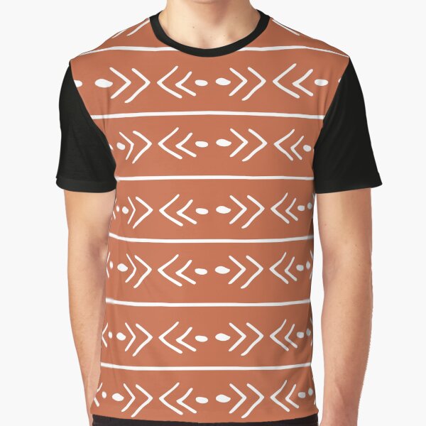 Mudcloth, African, Terracotta, Boho Wall Art by meggydesigns T-Shirts, Hoodie, Sweatshirt | BlankRebels.com (Image 1)