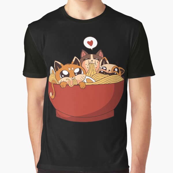 Cats In Ramen Bowl Ramen Love by OnepixArt T-Shirts, Hoodie, Sweatshirt | BlankRebels.com (Image 1)