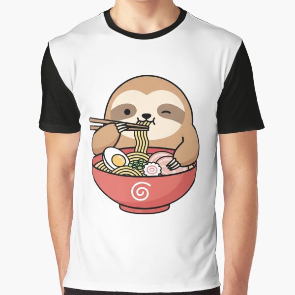 Sloth ramen noodles japanese ramen food kawaii cute adorable by CheeseBlueprint T-Shirts, Hoodie, Sweatshirt (Image 1)