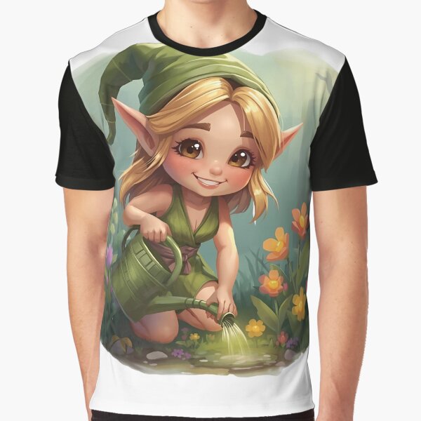 Cute elf girl with gravel can by SimonsDesignArt T-Shirts, Hoodie, Sweatshirt | BlankRebels.com (Image 1)