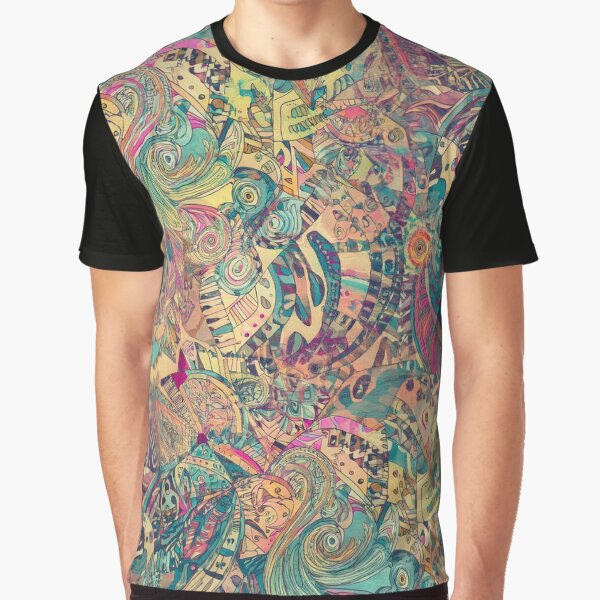 Retro Hippie: Colorful Mosaic by J Marielle Designs T-Shirts, Hoodie, Sweatshirt | BlankRebels.com (Image 1)