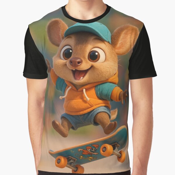 Skater Mouse Deer by Sillytoe T-Shirts, Hoodie, Sweatshirt | BlankRebels.com (Image 1)