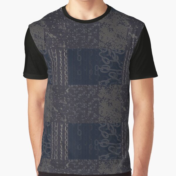 Grunge Chains Patchwork Pattern by SamJanner T-Shirts, Hoodie, Sweatshirt | BlankRebels.com (Image 1)