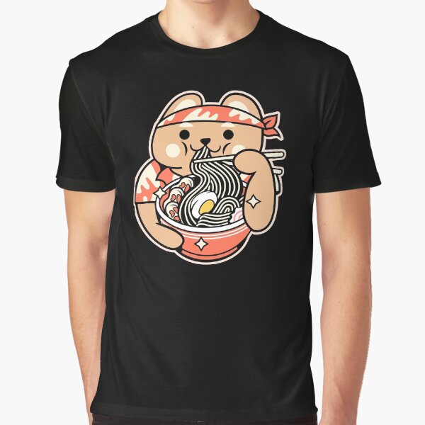 Kawaii Cat Eating Ramen Noodles Japanese Food Anime by Paula Helit T-Shirts, Hoodie, Sweatshirt | BlankRebels.com (Image 1)