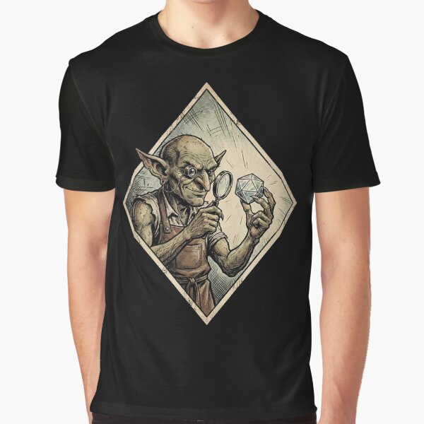 Vintage Style Goblin Jeweler Inspecting Die Graphic by Fenay Designs T-Shirts, Hoodie, Sweatshirt | BlankRebels.com (Image 1)