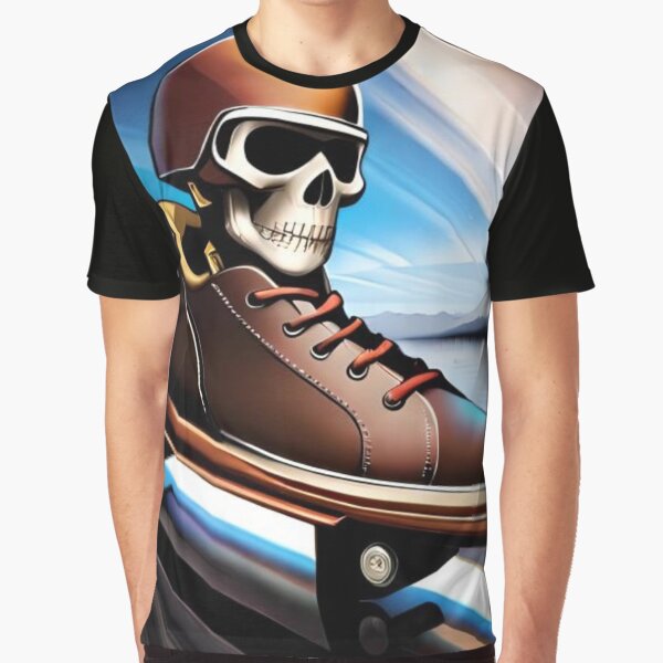 Skeleton on skateboard by MyStickeroonies T-Shirts, Hoodie, Sweatshirt | BlankRebels.com (Image 1)