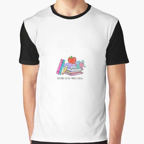 Helping Little Minds Grow Teacher Cute Design by daninichole T-Shirts, Hoodie, Sweatshirt | BlankRebels.com (Image 1)