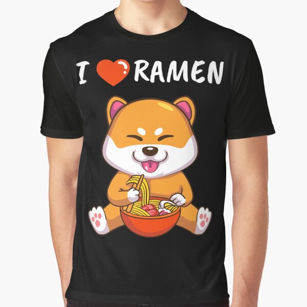 I Love Ramen Kawaii Shiba Inu Dog Japanese Noodles Ramen by DSWShirts T-Shirts, Hoodie, Sweatshirt (Image 1)