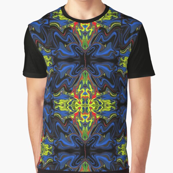 Kallexos-Design- Yellow in Blue Cross- Hippie Fantasy Design by Kallexos T-Shirts, Hoodie, Sweatshirt (Image 1)