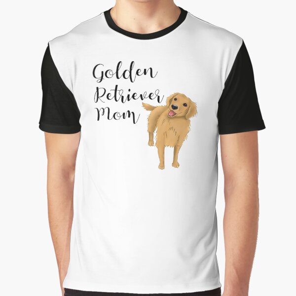 Golden Retriever Mom With A Cute Golden Retriever Dog Drawing | Dog Mom Gift by ElysianCreation T-Shirts,... (Image 1)