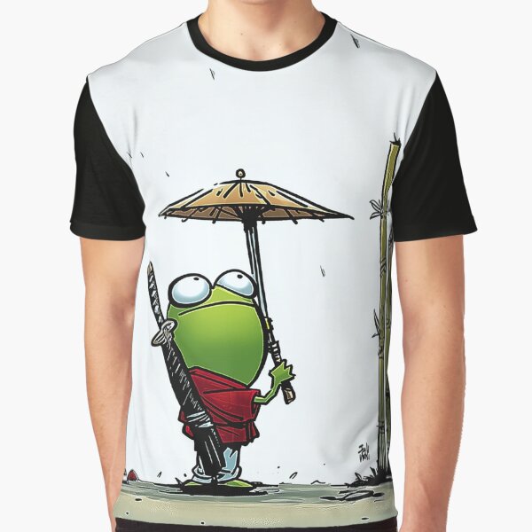 Frog Ronin Umbrella Rain Samurai Art T-Shirts, Hoodie, Sweatshirt