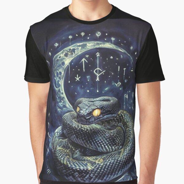 Sacred Serpent and Crescent Moon by WhisperBoldly T-Shirts, Hoodie, Sweatshirt | BlankRebels.com (Image 1)