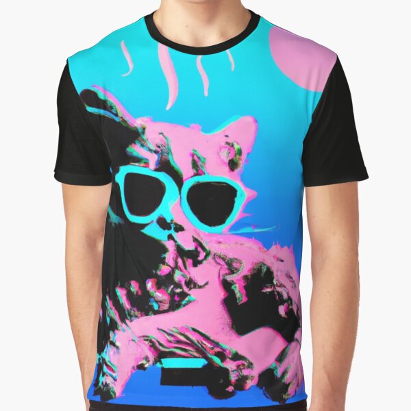 vaporwave cat by Lit_Creation ⭐️⭐️⭐️⭐️⭐️ T-Shirts, Hoodie, Sweatshirt | BlankRebels.com (Image 1)