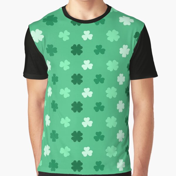 Cute 4 Leaf Lucky Clover Leaf Shamrock Pattern St Patrick's Day by ILLYL Creatives T-Shirts, Hoodie, Sweatshirt (Image 1)