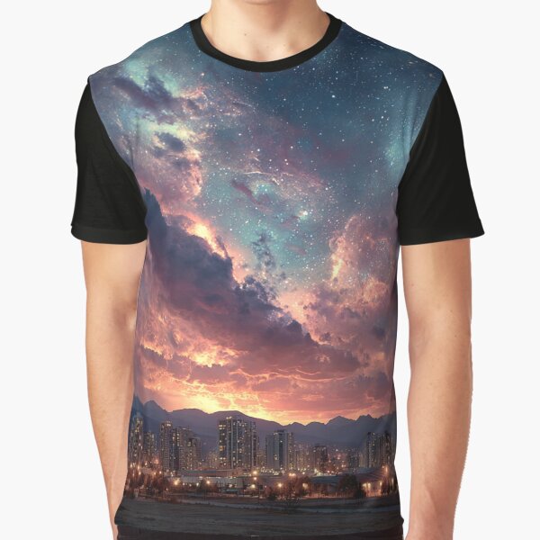 galaxy above the city by artsy artistry T-Shirts, Hoodie, Sweatshirt | BlankRebels.com (Image 1)