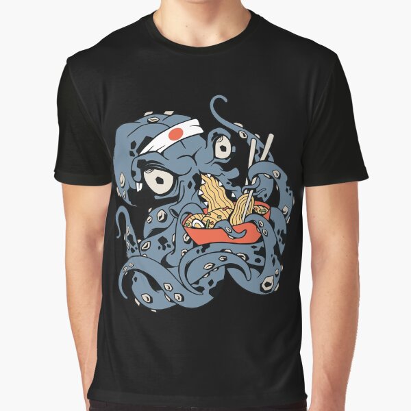 Kraken Eating Ramen by OnepixArt T-Shirts, Hoodie, Sweatshirt | BlankRebels.com (Image 1)