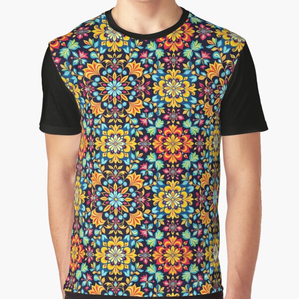 Retro 70s Boho Mandala with floral ornaments by pASob-dESIGN T-Shirts, Hoodie, Sweatshirt | BlankRebels.com (Image 1)