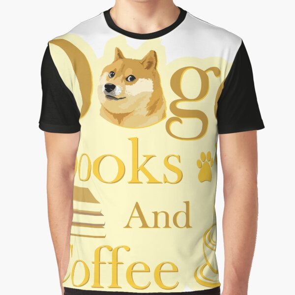 Dogs Books and Coffee Adorable Book and Doge Lover Obsessed by ZieProject T-Shirts, Hoodie, Sweatshirt (Image 1)