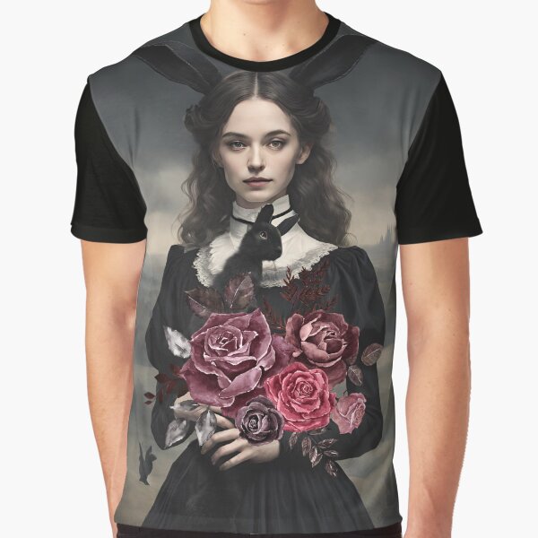 Dark Academia Easter Bunny Vintage Moody Woman by cutesy T-Shirts, Hoodie, Sweatshirt | BlankRebels.com (Image 1)