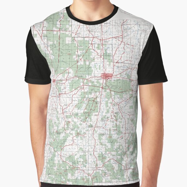 Old Bienville National Forest Map (1964) Vintage Mississippi Woodlands Reserve Atlas by BravuraMedia T-Shirts,... (Image 1)